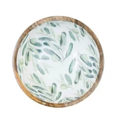 By Room Schaal Rond ø 25 Cm Mangohout Olive