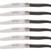 Laguiole En Aubrac Shepherd's Cross Steakmes 11,5 Cm Ebbenhout 6 Stuks