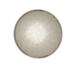 By Room Schaal Rond ø 25 Cm Mangohout White Pearl