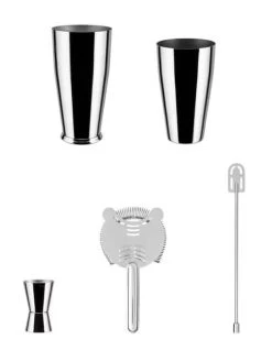 Alessi Lunar Eclipse Cocktailset Rvs 4-delig