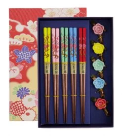 Oldenhof Eetstokjes Giftset Sakura 22,5 Cm Met Aflegsteentjes