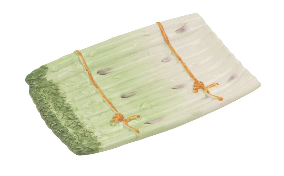 Oldenhof Aspergeschaal 25 X 17 Cm Aardewerk Groen