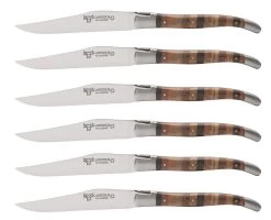 Laguiole En Aubrac Steakmes 11,5 Cm Woodstock 6 Stuks