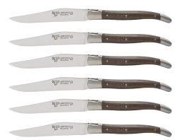 Laguiole En Aubrac Shepherd's Cross Steakmes 11,5 Cm Wengéhout 6 Stuks