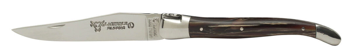 Laguiole En Aubrac Klap-steakmes 12 Cm Bruin Acryl En Zegge