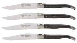 Laguiole En Aubrac Shepherd's Cross Steakmes 11,5 Cm Ebbenhout 4 Stuks