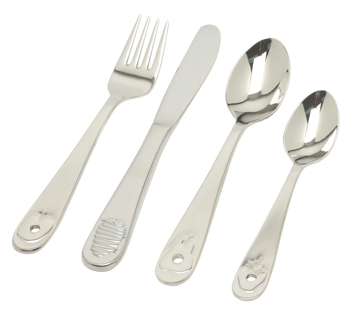 Van Kempen & Begeer Junior Bestek Rupsje Nooitgenoeg Rvs 4-delig