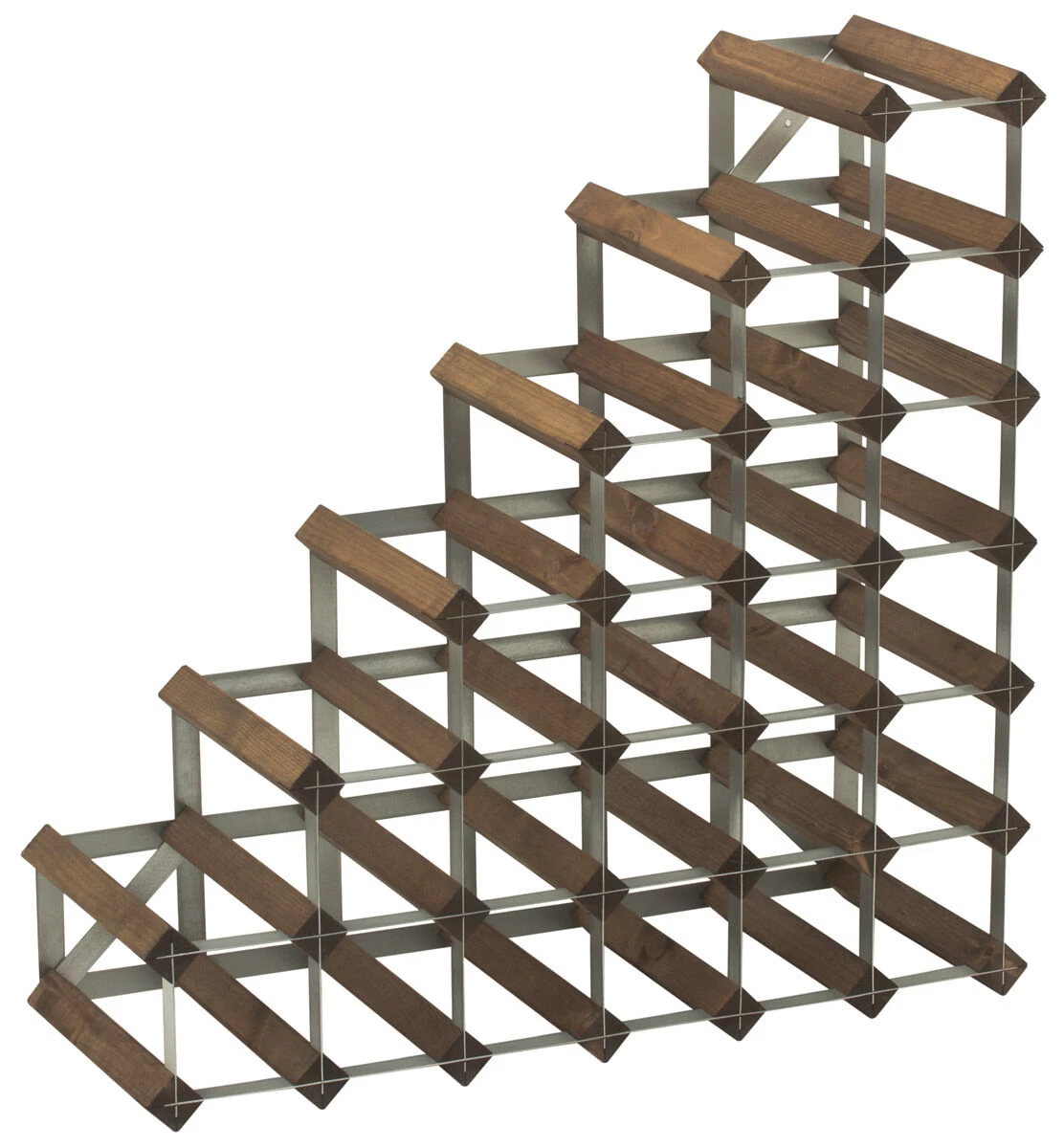Traditional Wine Rack Co. Pyramide Wijnrek 61,2 Cm Grenen Donker