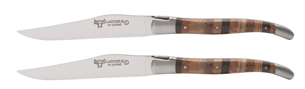 Laguiole En Aubrac Steakmes 11,5 Cm Woodstock 2 Stuks