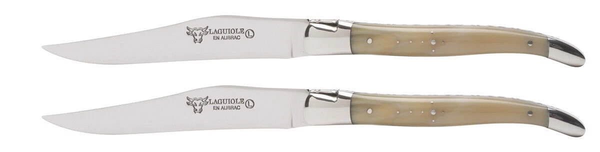 Laguiole En Aubrac Shepherd's Cross Steakmes 11,5 Cm Hoorn 2 Stuks