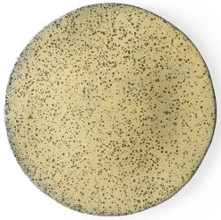 HK Living ACE6897 Gradient Dinerbord ø 29 Cm Aardewerk Geel 2 Stuks