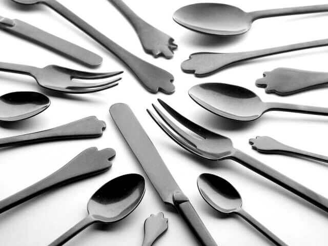 Serax Merci Mix 1-2-3 Tafelvork Antraciet Stone Wash 3 Stuks - Afbeelding 3