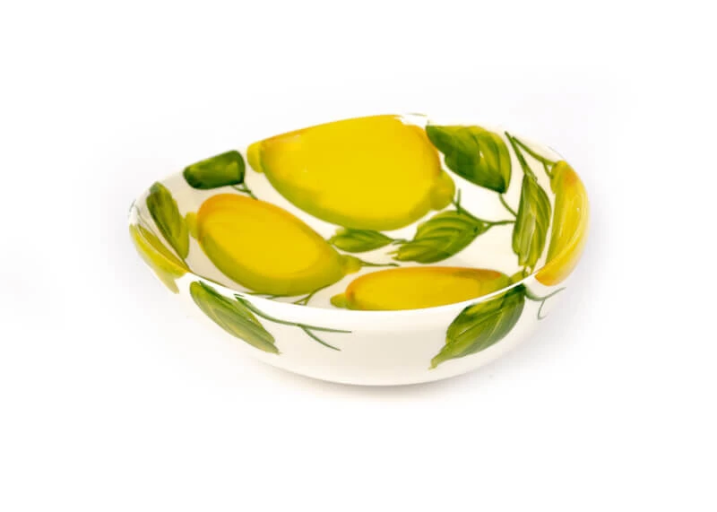 Oldenhof Organische Schaal Met Citroenen ø 20 Cm Aardewerk Wit