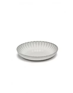 Serax INKU By Sergio Herman Hoog Bord M ø 21 Cm H 4 Cm Aardewerk Wit