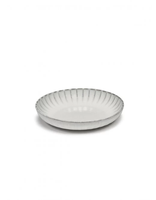 Serax INKU By Sergio Herman Hoog Bord M ø 21 Cm H 4 Cm Aardewerk Wit