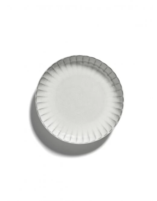 Serax INKU By Sergio Herman Hoog Bord M ø 21 Cm H 4 Cm Aardewerk Wit - Afbeelding 2