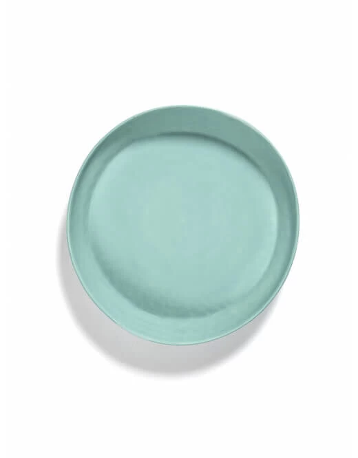 Serax Feast By Ottolenghi Serveerschaal L ø 35 Cm H 6 Cm Aardewerk Azure + Swirl Stripes Red - Afbeelding 2