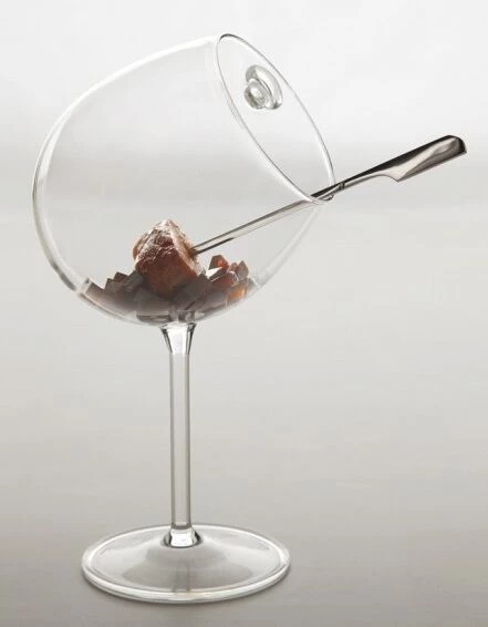 100% Chef Bourgogne Scheef Wijnglas Met Oor 350 Ml Glas