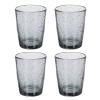 Broste Copenhagen Bubble Tumbler 250 Ml Glas 4-delig Grijs