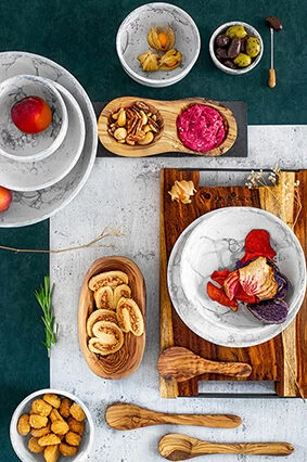 Bowls And Dishes Pure Olive Wood Steakplank Met Opvanggootje 35 T/m 40 Cm Olijfhout - Afbeelding 2