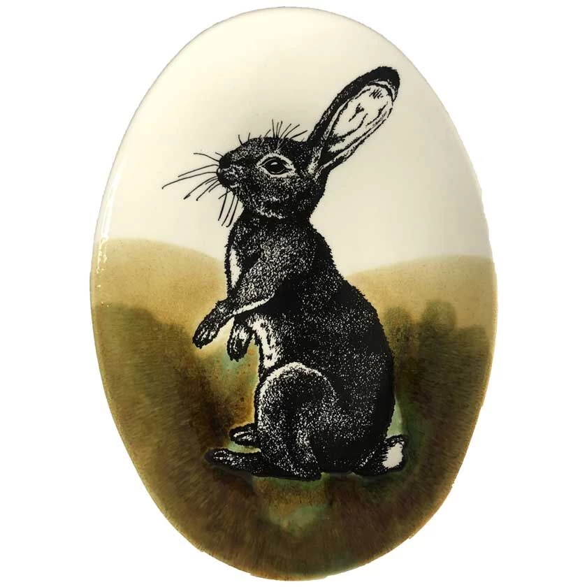 Duro Hunting Rabbit Ovaal Bord 39 X 28 Cm Aardewerk