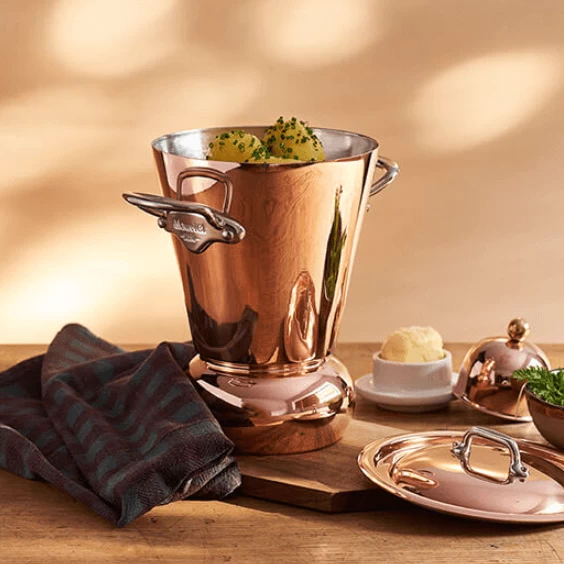 Mauviel M'30 Conische Champagne-emmer ø 20 Cm Koper Messing - Afbeelding 2