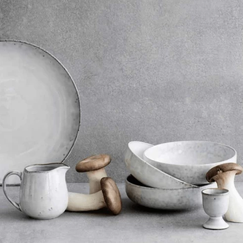 Broste Copenhagen Nordic Sand Suikerpot ø 10,5 Cm H 7 Cm Aardewerk Wit - Afbeelding 2