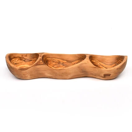 Bowls And Dishes Pure Olive Wood Borreltrio Groot Olijfhout - Afbeelding 2