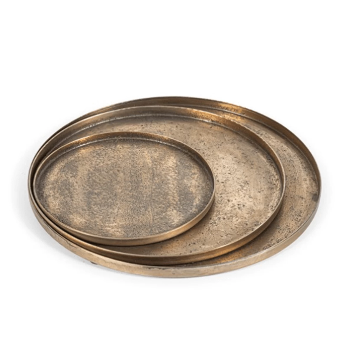 Oldenhof Schaal Met Zandstructuur Medium ø 30 X 1 Cm Antique Gold