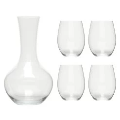 Riedel O Cabernet / Merlot Wijnglazen Met Morceau Decanteerkaraf Kristalglas 5-delig