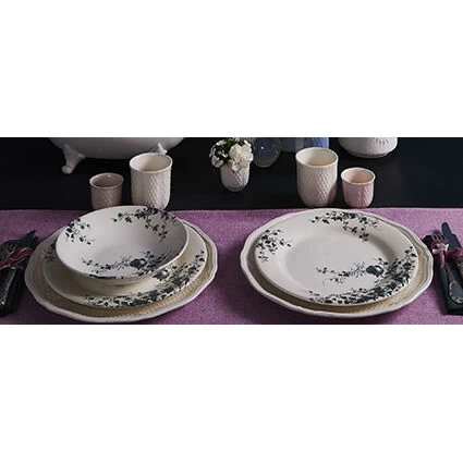 Gien Oiseau Dinerbord ø 27,5 Cm Keramiek Crème - Afbeelding 2