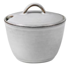 Broste Copenhagen Nordic Sand Suikerpot ø 10,5 Cm H 7 Cm Aardewerk Wit