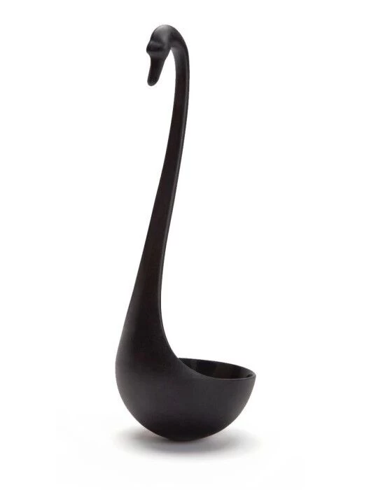 Ototo Swanky Drijvende Soeplepel 27,5 Cm Kunststof Zwart