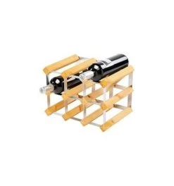 Traditional Wine Rack Co. Wijnrek Voor 9 Flessen Licht Eikenhout