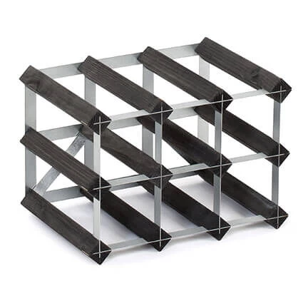 Traditional Wine Rack Co. Wijnrek Voor 9 Flessen 32,4 X 22,8 Cm Verbrande Eik Bruin